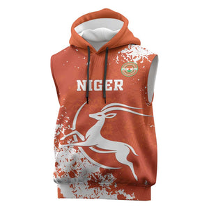 Custom Afro Niger Football Sleeveless Hoodie We Are Champions - African Pride