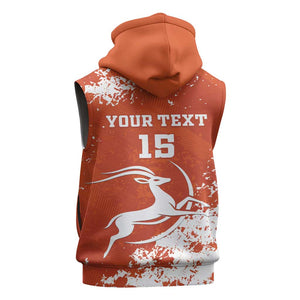 Custom Afro Niger Football Sleeveless Zip Hoodie We Are Champions - African Pride