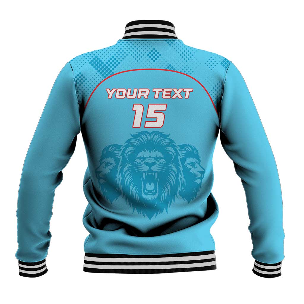 Custom Afro South Africa Cricket Baseball Jacket Roar Saam More - This Is Pretoria