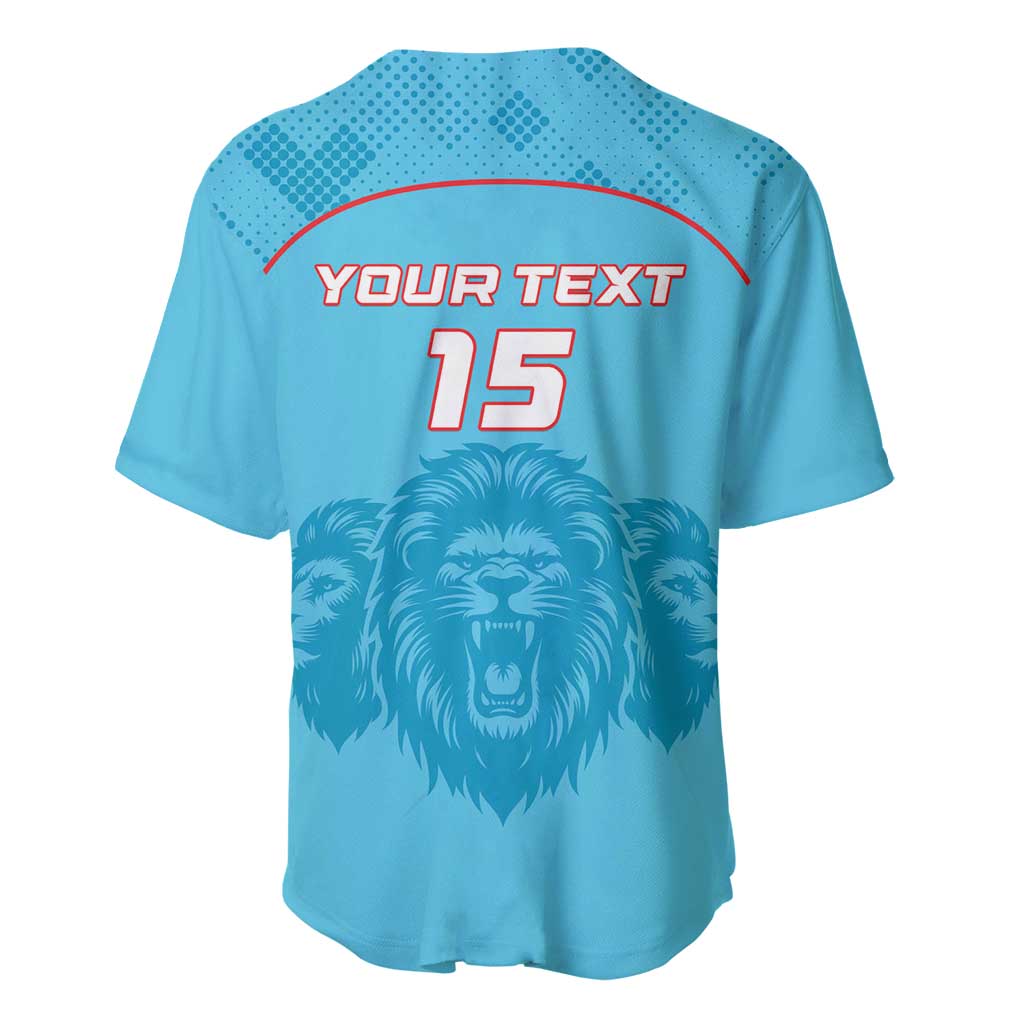 Custom Afro South Africa Cricket Baseball Jersey Roar Saam More - This Is Pretoria