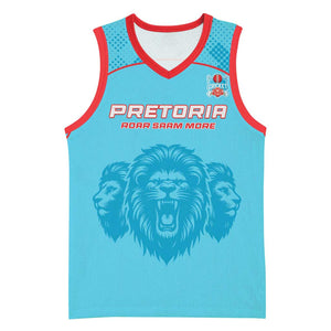 Custom Afro South Africa Cricket Basketball Jersey Roar Saam More - This Is Pretoria - African Pride