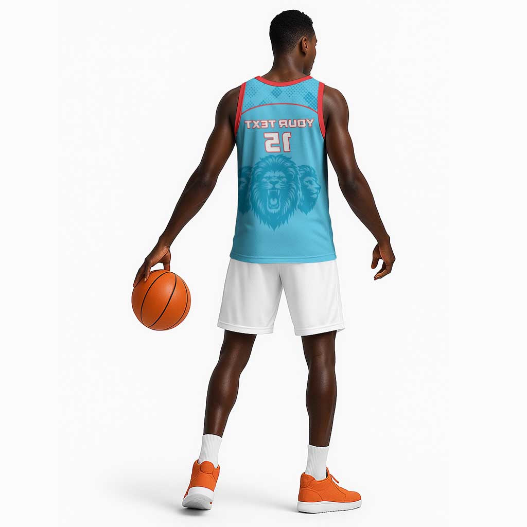 Custom Afro South Africa Cricket Basketball Jersey Roar Saam More - This Is Pretoria - African Pride