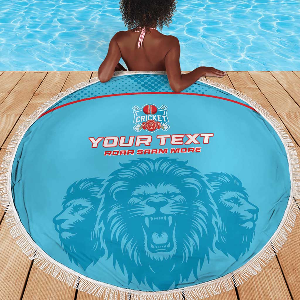 Custom Afro South Africa Cricket Beach Blanket Roar Saam More - This Is Pretoria
