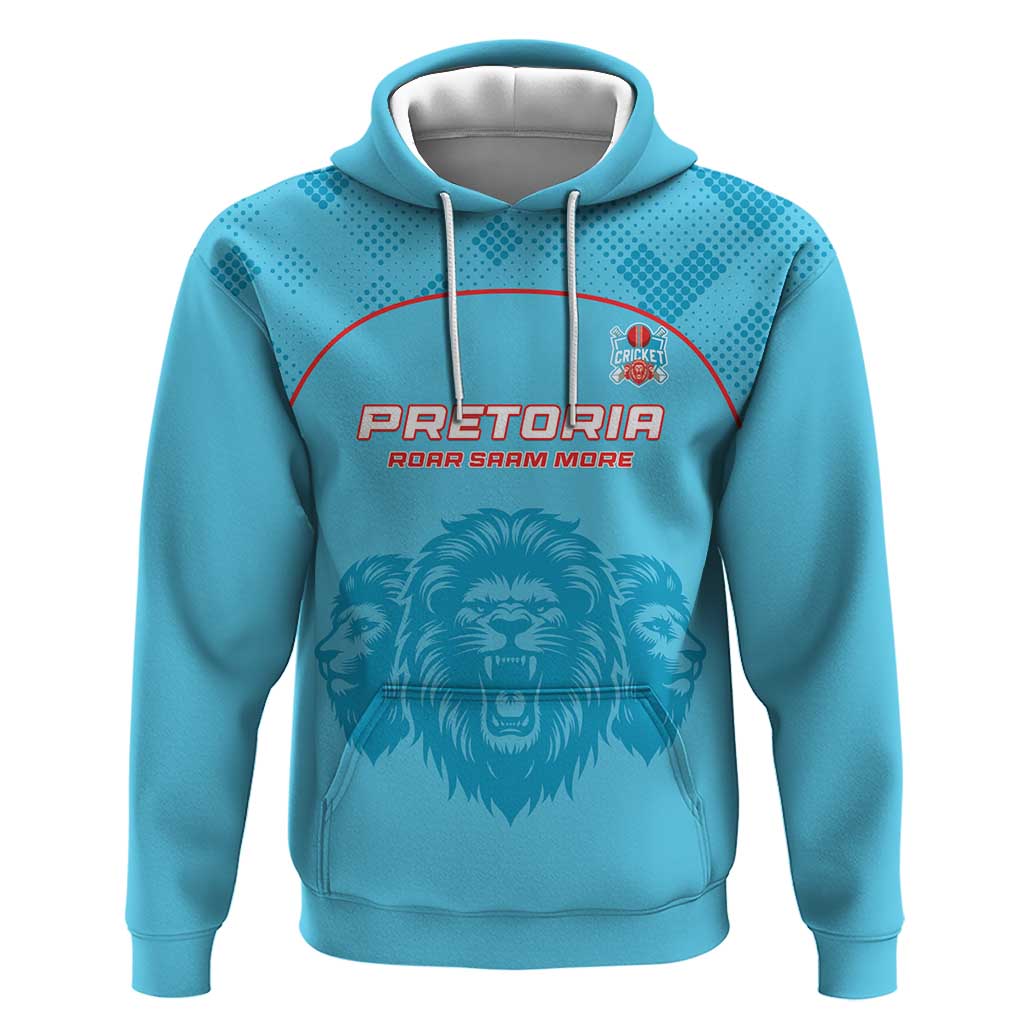 Custom Afro South Africa Cricket Hoodie Roar Saam More - This Is Pretoria