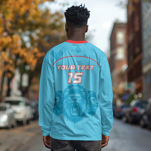 Custom Afro South Africa Cricket Long Sleeve Shirt Roar Saam More - This Is Pretoria