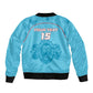 Custom Afro South Africa Cricket Sleeve Zip Bomber Jacket Roar Saam More - This Is Pretoria