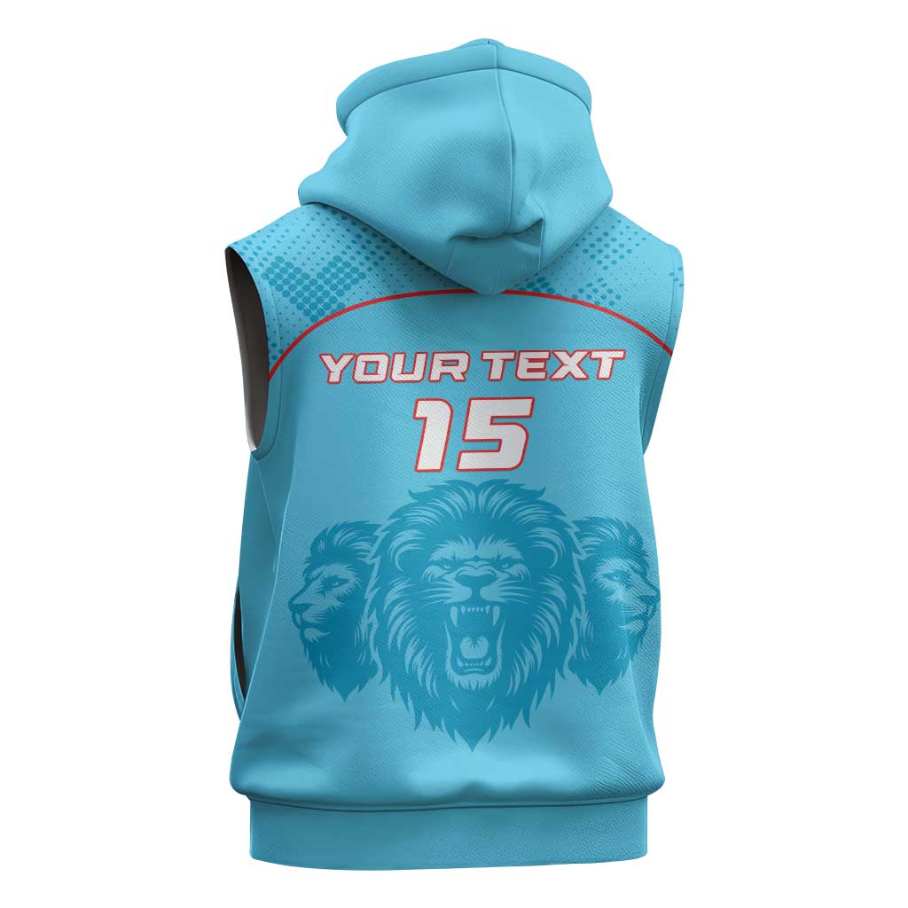 Custom Afro South Africa Cricket Sleeveless Hoodie Roar Saam More - This Is Pretoria - African Pride