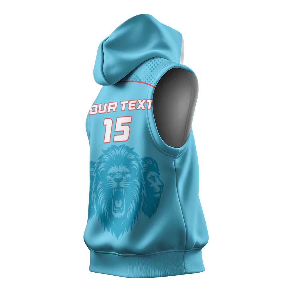 Custom Afro South Africa Cricket Sleeveless Hoodie Roar Saam More - This Is Pretoria - African Pride
