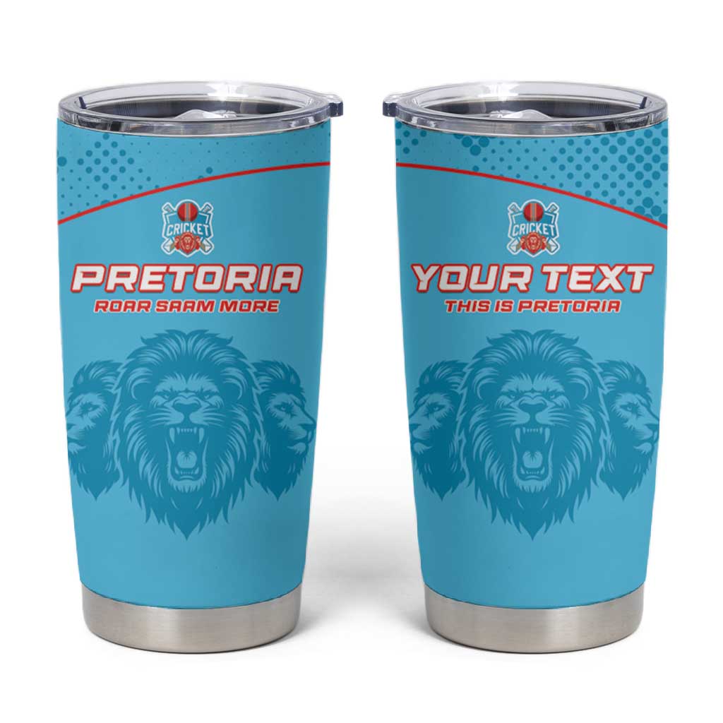 Custom Afro South Africa Cricket Tumbler Cup Roar Saam More - This Is Pretoria