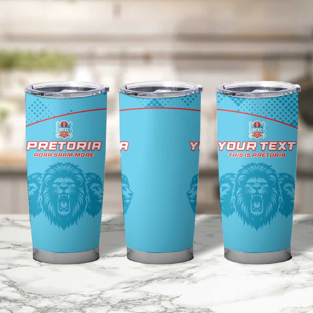 Custom Afro South Africa Cricket Tumbler Cup Roar Saam More - This Is Pretoria