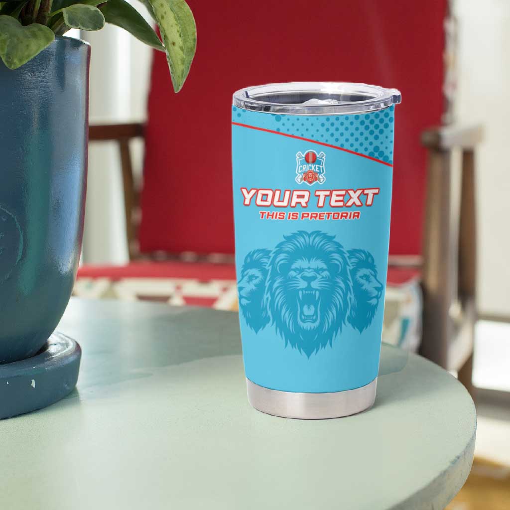 Custom Afro South Africa Cricket Tumbler Cup Roar Saam More - This Is Pretoria