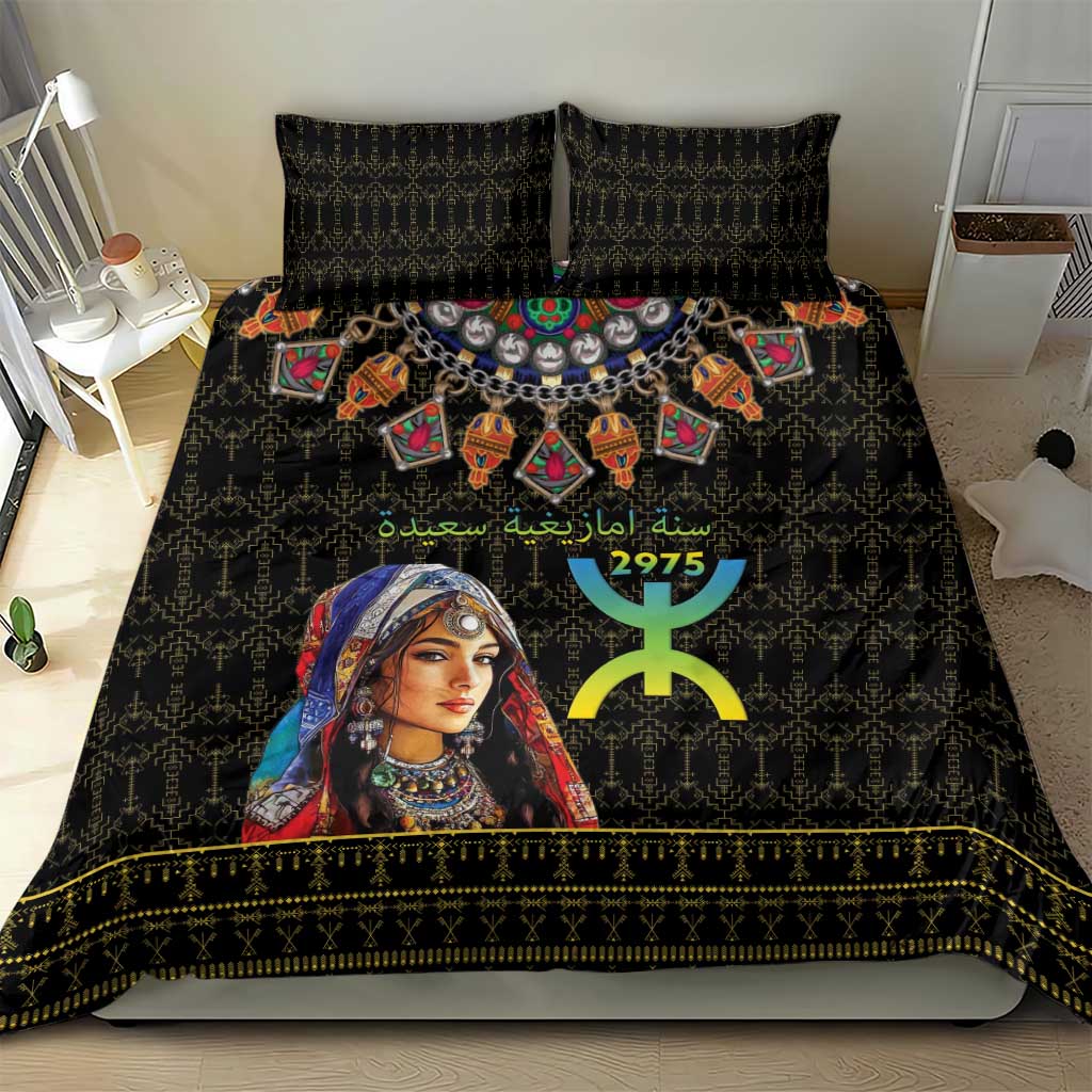 Assegwas Ameggaz Yennayer Bedding Set Women Amazigh - Berber Pattern