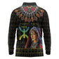 Assegwas Ameggaz Yennayer Long Sleeve Polo Shirt Women Amazigh - Berber Pattern