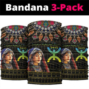 Assegwas Ameggaz Yennayer Neck Gaiter Women Amazigh - Berber Pattern LT15