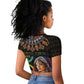 Assegwas Ameggaz Yennayer Raglan Cropped T shirt Women Amazigh - Berber Pattern