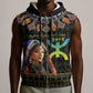 Assegwas Ameggaz Yennayer Sleeveless Zip Hoodie Women Amazigh - Berber Pattern - African Pride
