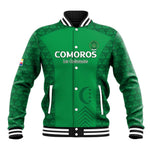 Custom Comoros Football Baseball Jacket Go Champions Green Les Coelacantes - African Pride