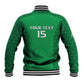 Custom Comoros Football Baseball Jacket Go Champions Green Les Coelacantes - African Pride