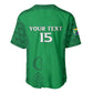 Custom Comoros Football Baseball Jersey Go Champions Green Les Coelacantes LT15