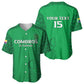 Custom Comoros Football Baseball Jersey Go Champions Green Les Coelacantes LT15