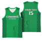 Custom Comoros Football Basketball Jersey Go Champions Green Les Coelacantes - African Pride