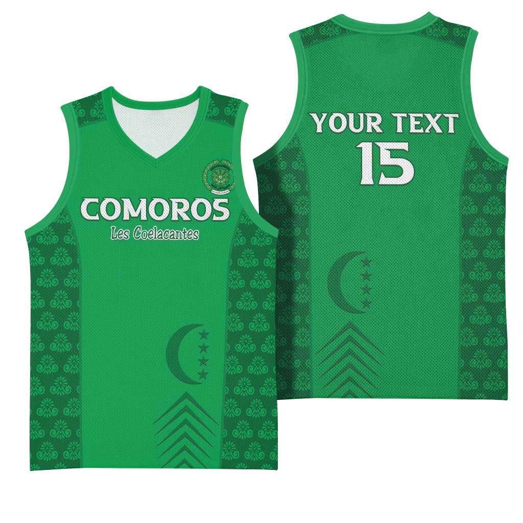 Custom Comoros Football Basketball Jersey Go Champions Green Les Coelacantes - African Pride