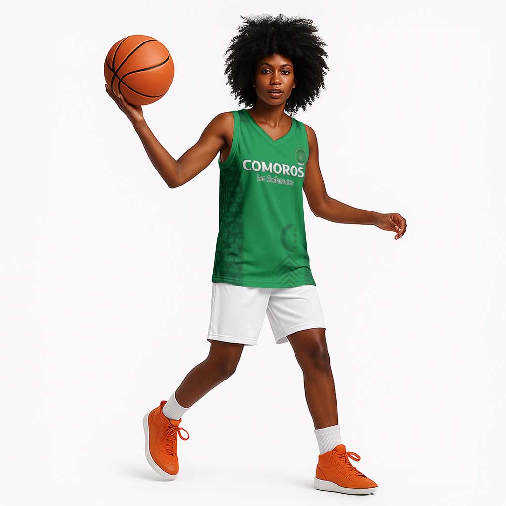 Custom Comoros Football Basketball Jersey Go Champions Green Les Coelacantes - African Pride