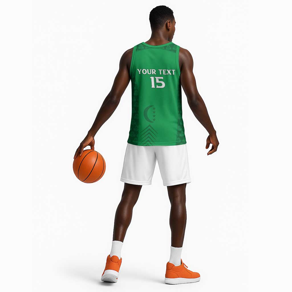 Custom Comoros Football Basketball Jersey Go Champions Green Les Coelacantes - African Pride
