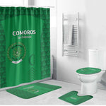 Comoros Football Bathroom Set Go Champions Green Les Coelacantes - African Pride