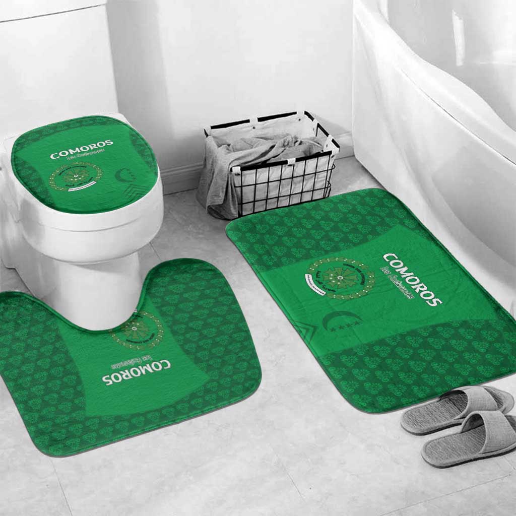 Comoros Football Bathroom Set Go Champions Green Les Coelacantes - African Pride