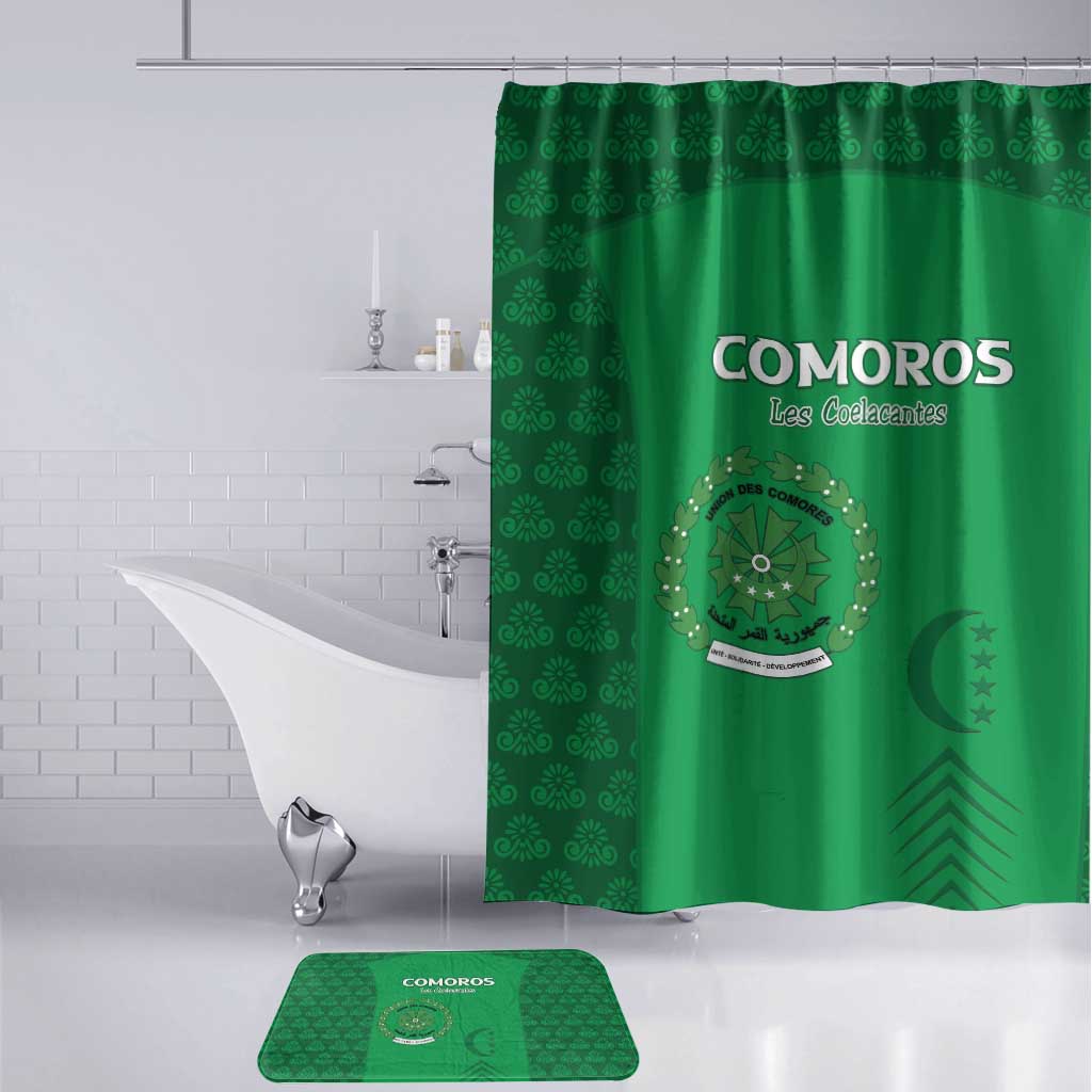 Comoros Football Bathroom Set Go Champions Green Les Coelacantes - African Pride