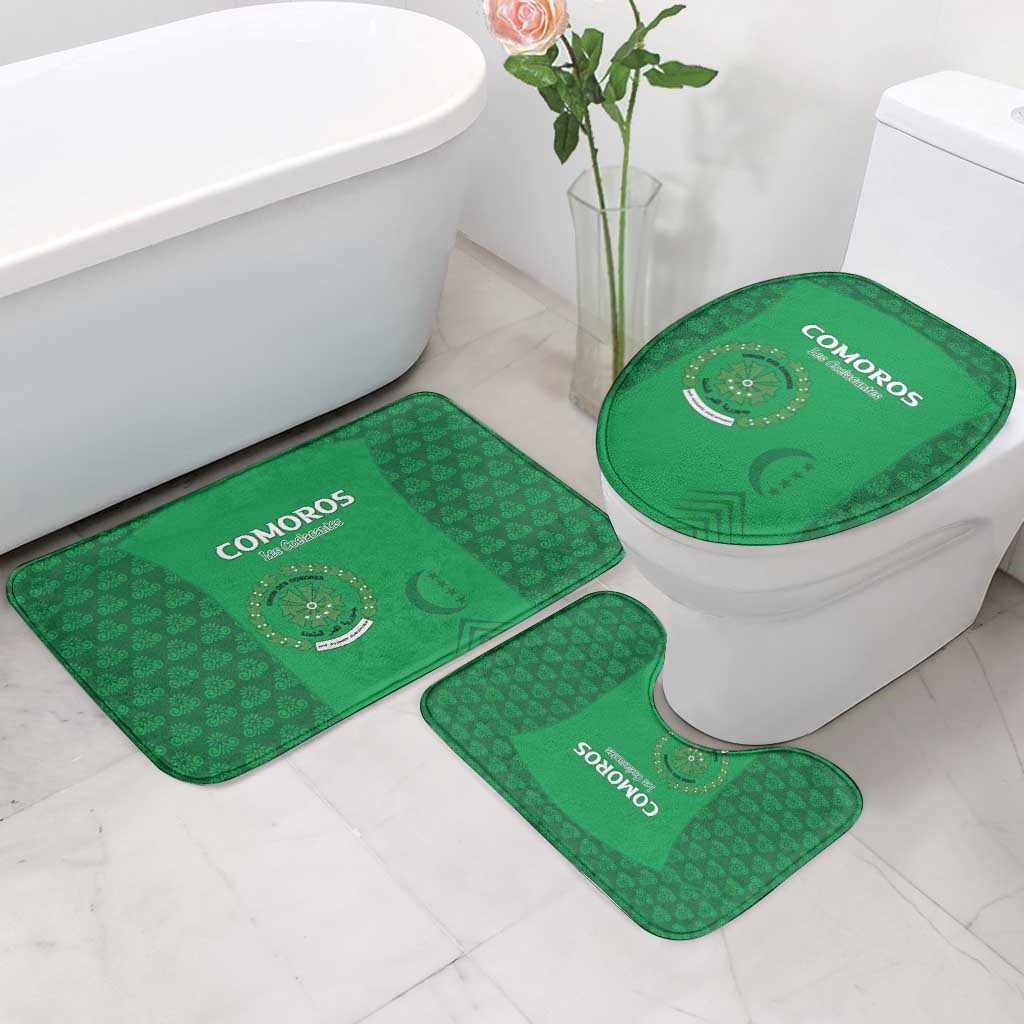 Comoros Football Bathroom Set Go Champions Green Les Coelacantes - African Pride