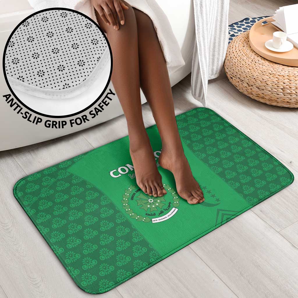 Comoros Football Bathroom Set Go Champions Green Les Coelacantes - African Pride