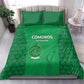 Comoros Football Bedding Set Go Champions Green Les Coelacantes - African Pride