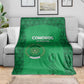 Comoros Football Blanket Go Champions Green Les Coelacantes - African Pride