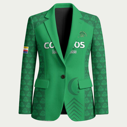 Custom Comoros Football Blazer Go Champions Green Les Coelacantes - African Pride