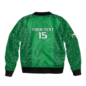Custom Comoros Football Bomber Jacket Go Champions Green Les Coelacantes - African Pride