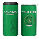 Custom Comoros Football 4 in 1 Can Cooler Tumbler Go Champions Green Les Coelacantes - African Pride