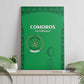 Comoros Football Canvas Wall Art Go Champions Green Les Coelacantes - African Pride