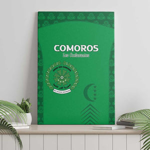 Comoros Football Canvas Wall Art Go Champions Green Les Coelacantes - African Pride