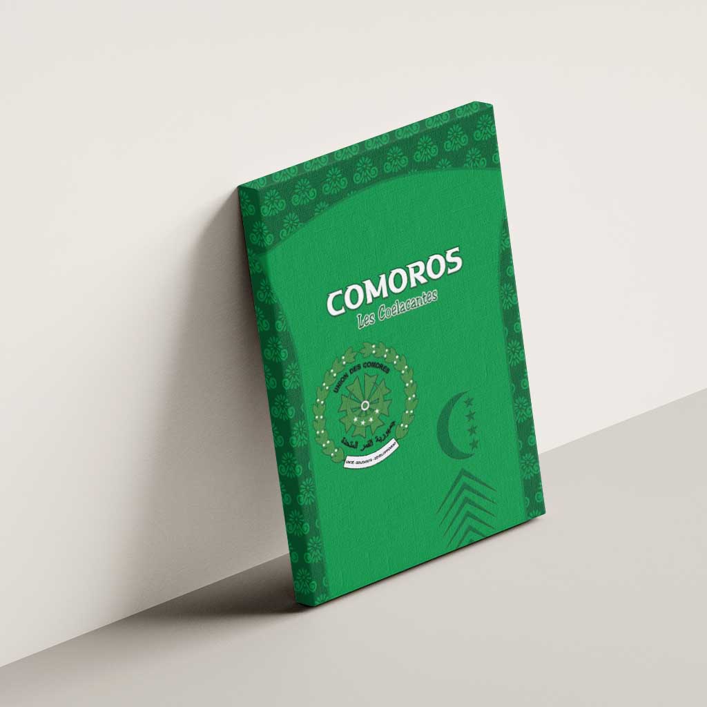 Comoros Football Canvas Wall Art Go Champions Green Les Coelacantes - African Pride