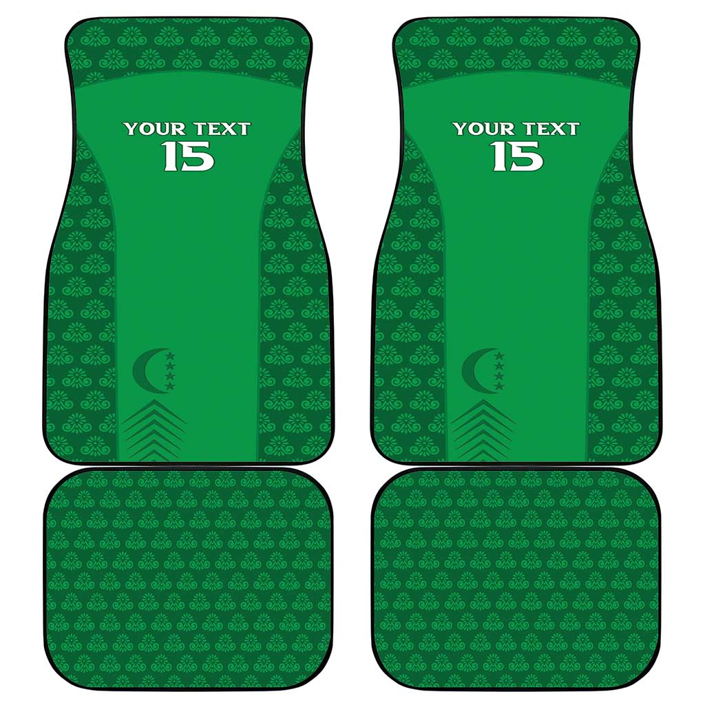 Custom Comoros Football Car Mats Go Champions Green Les Coelacantes - African Pride