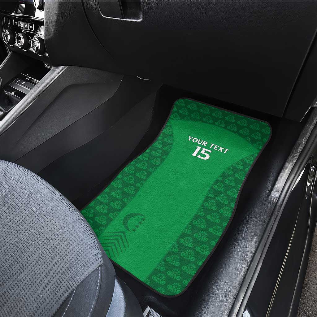 Custom Comoros Football Car Mats Go Champions Green Les Coelacantes - African Pride