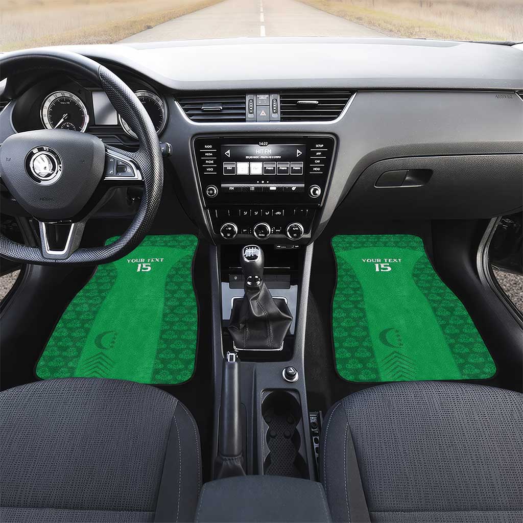 Custom Comoros Football Car Mats Go Champions Green Les Coelacantes - African Pride