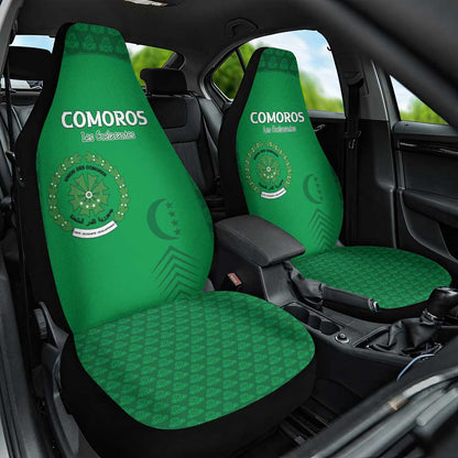 Comoros Football Car Seat Cover Go Champions Green Les Coelacantes - African Pride