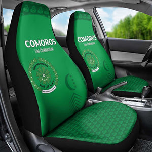 Comoros Football Car Seat Cover Go Champions Green Les Coelacantes - African Pride