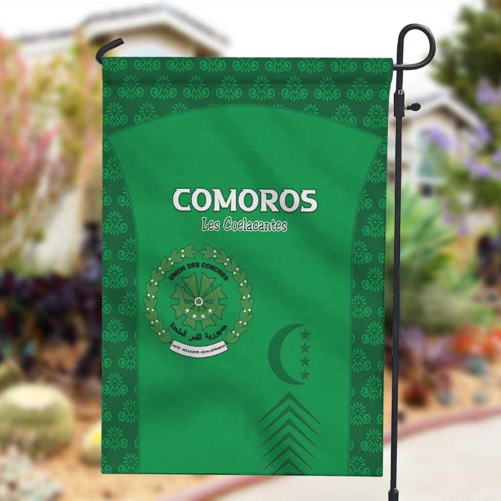 Comoros Football Garden Flag Go Champions Green Les Coelacantes - African Pride