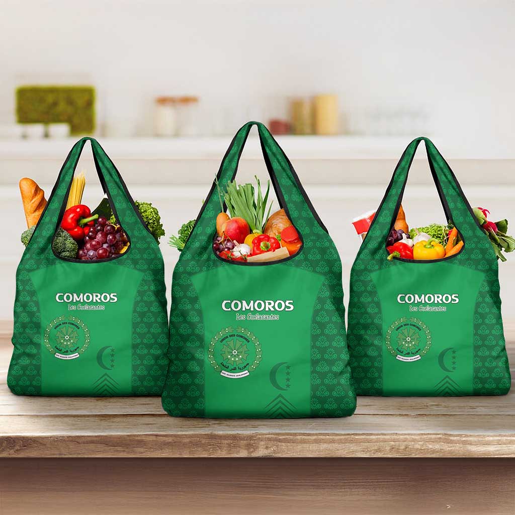 Comoros Football Grocery Bag Go Champions Green Les Coelacantes - African Pride