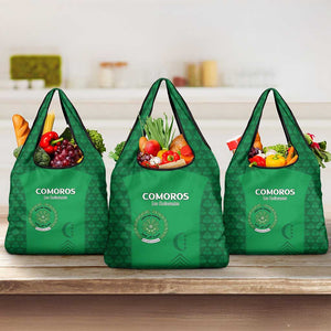 Comoros Football Grocery Bag Go Champions Green Les Coelacantes - African Pride