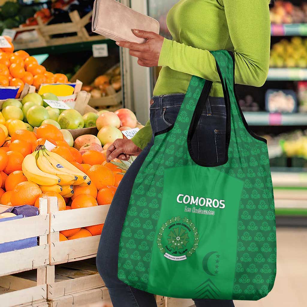 Comoros Football Grocery Bag Go Champions Green Les Coelacantes - African Pride